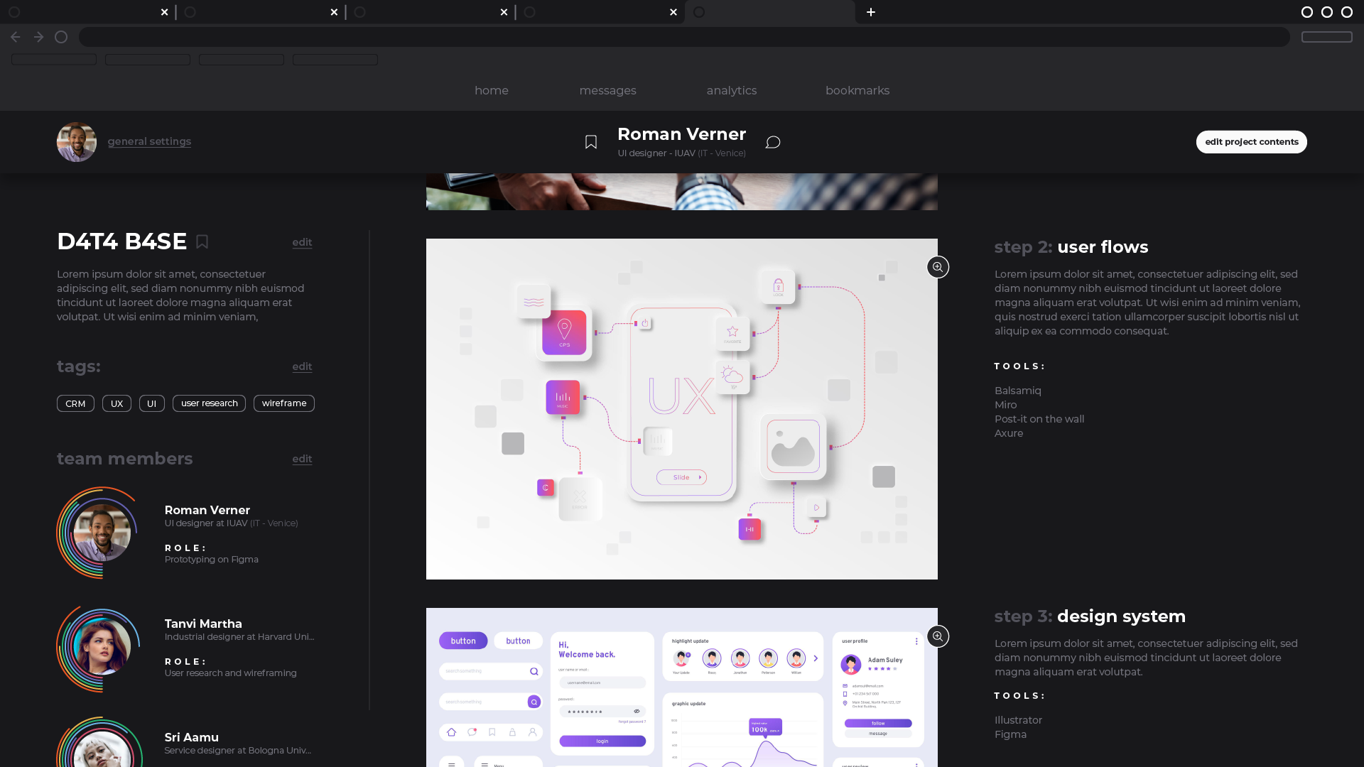 Project section desktop mockup