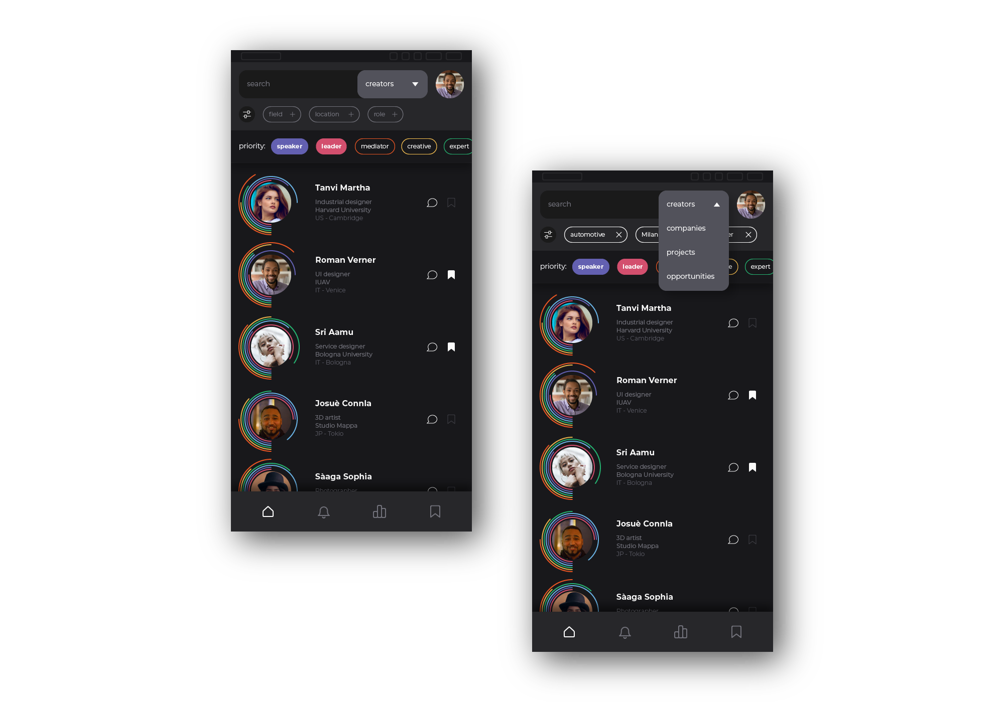 Homepage mobile mockup