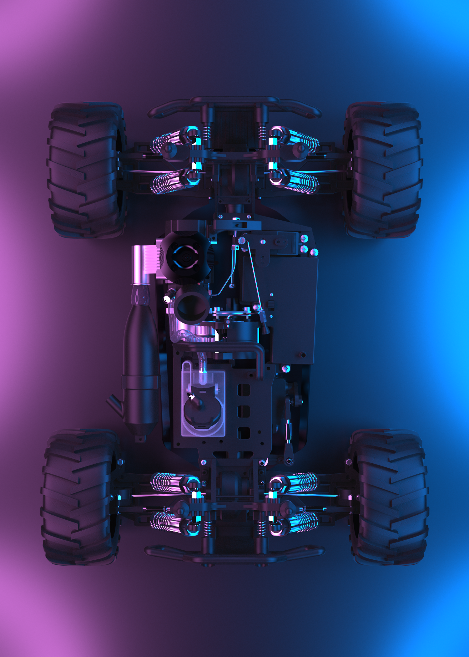 Top view of the machanisms